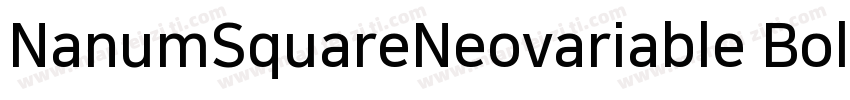 NanumSquareNeovariable Bold字体转换